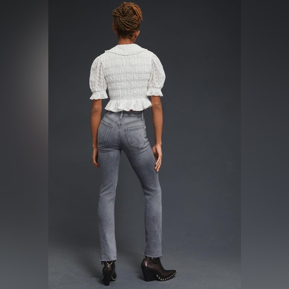 MOTHER The Pixie Dazzler Ankle Fray Jeans Anthropologie - Picture 3 of 16